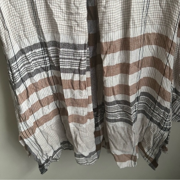 Soft Surroundings Plaid Collared Button-Up Shirt Size Medium - Picture 9 of 14